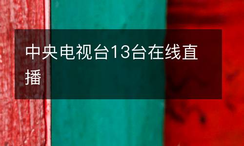 中央電視臺13臺在線直播