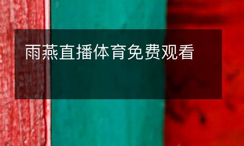 雨燕直播體育免費觀看